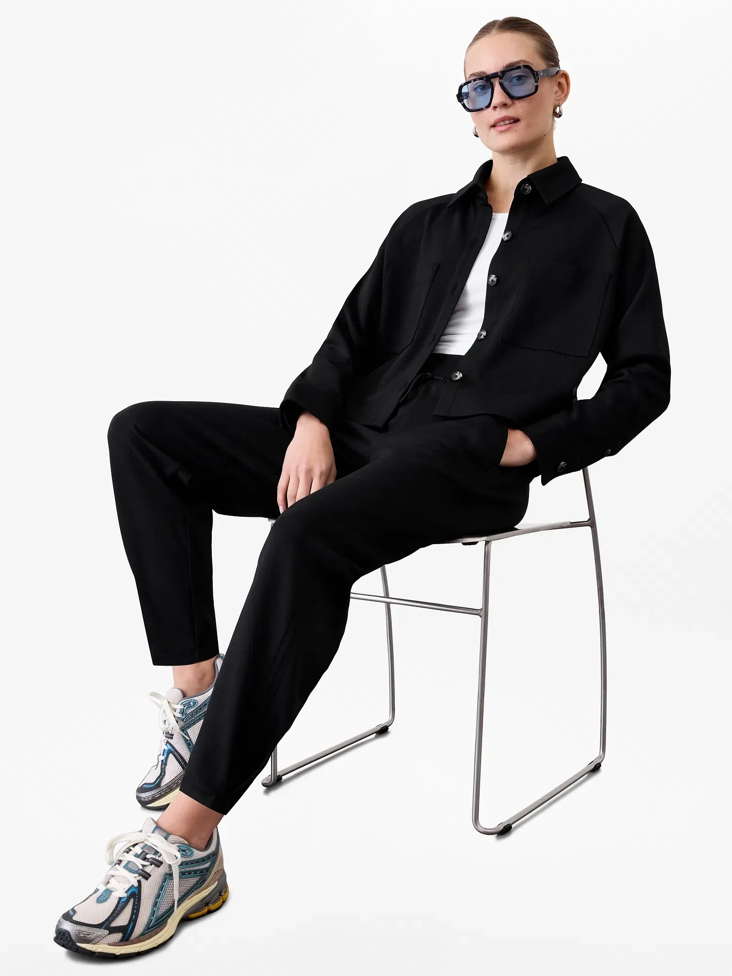 Athleta Allure Shirt Jacket - Black (Black)