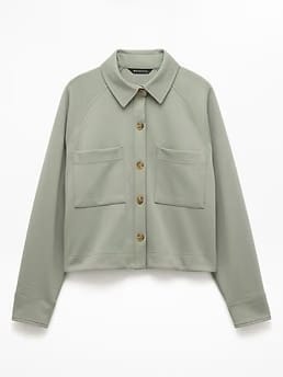 Athleta Allure Shirt Jacket - Green (Cacti)