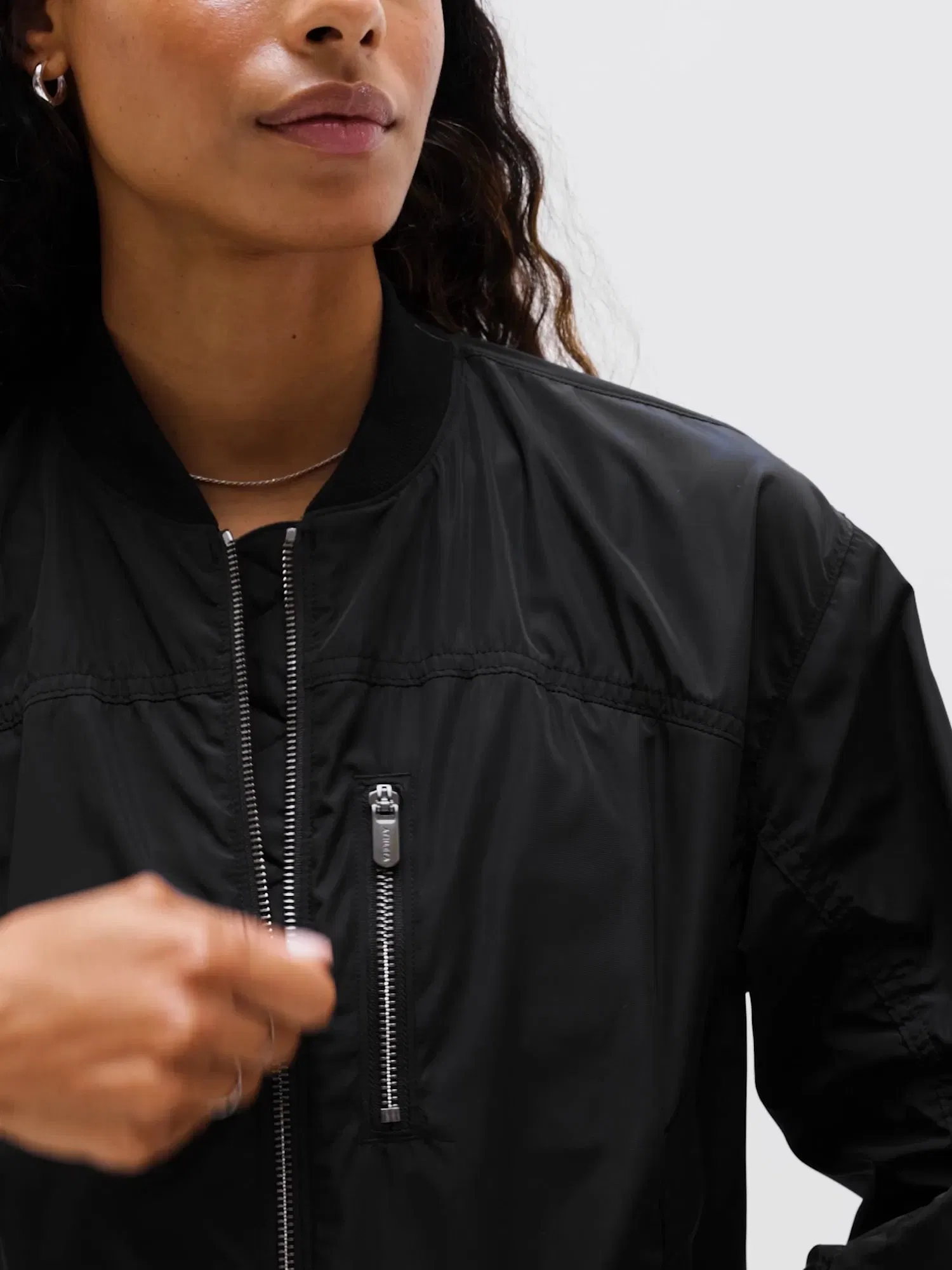 Athleta Citybound Bomber - Black (Black)