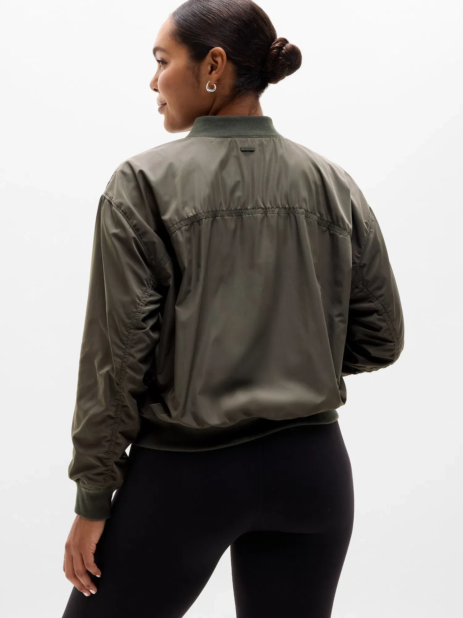 Athleta Citybound Bomber - Green (Mountain Olive)