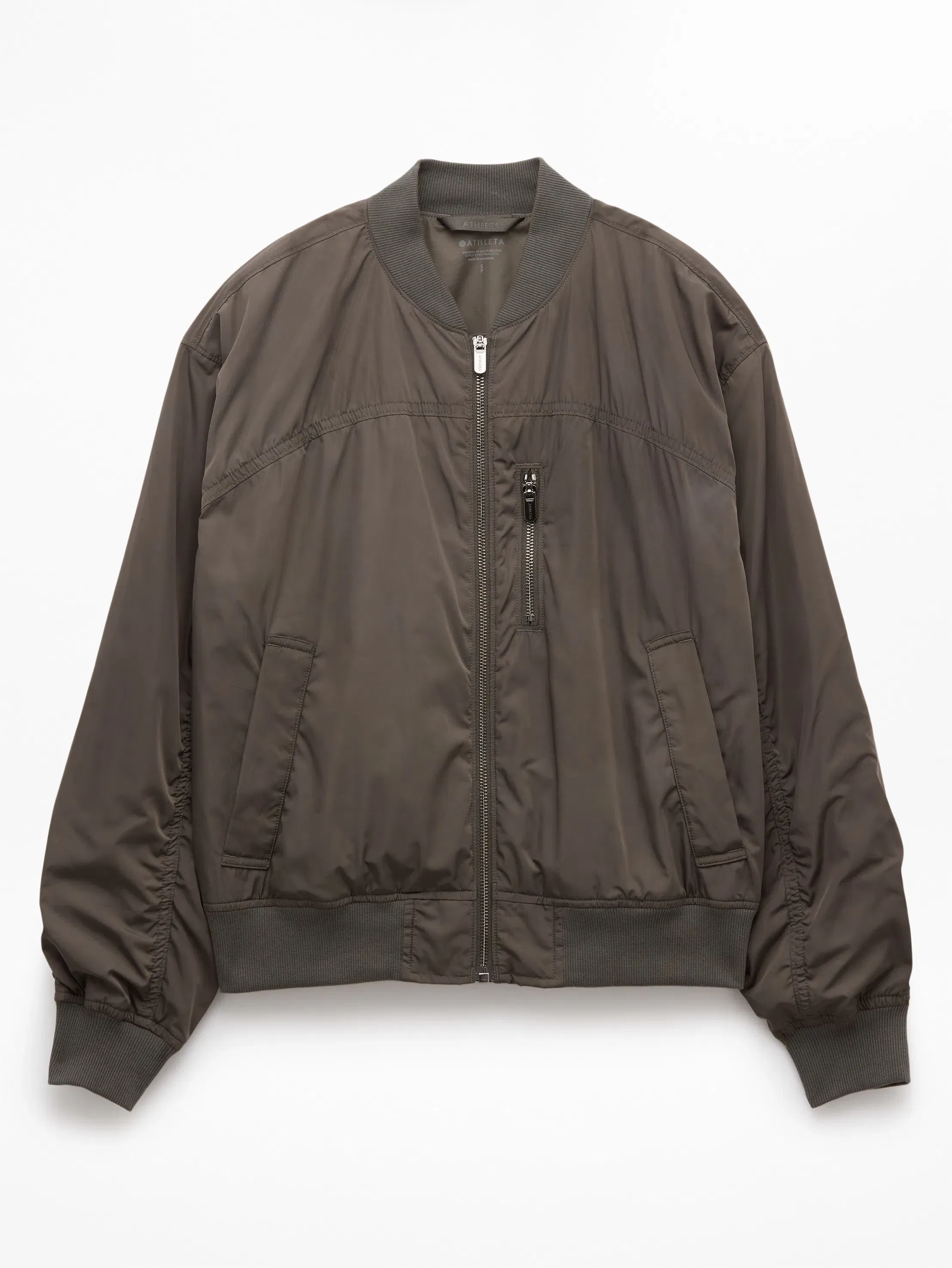 Athleta Citybound Bomber - Green (Mountain Olive)