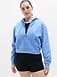 Athleta Forever Fleece Full Zip Sweatshirt - Blue (Waterfall)