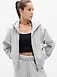 Athleta Forever Fleece Full Zip Sweatshirt - Gray (Grey Heather)