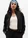 Athleta Forever Fleece Track Jacket - Black (Black)