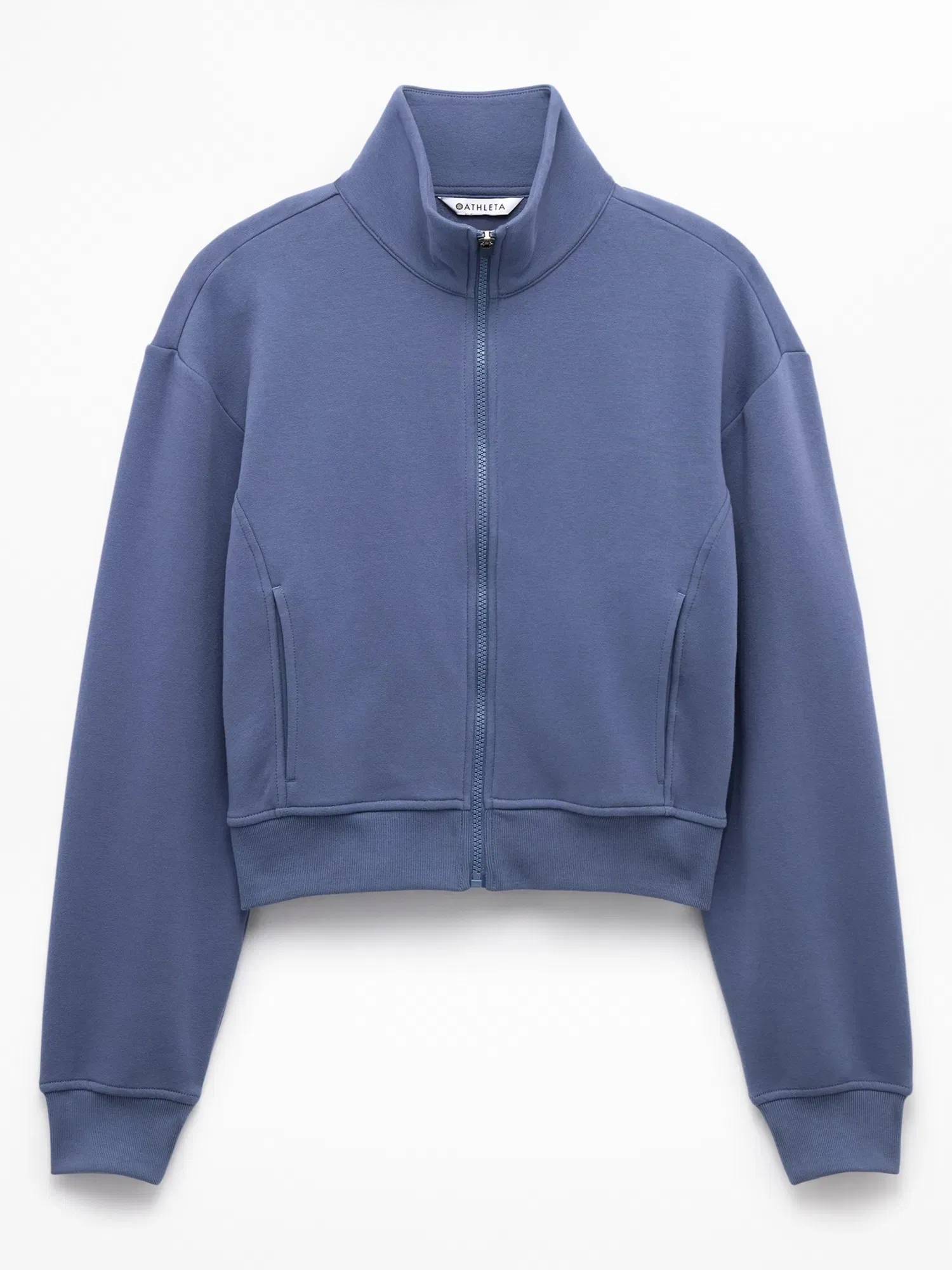 Athleta Forever Fleece Track Jacket - Blue (Celestial)
