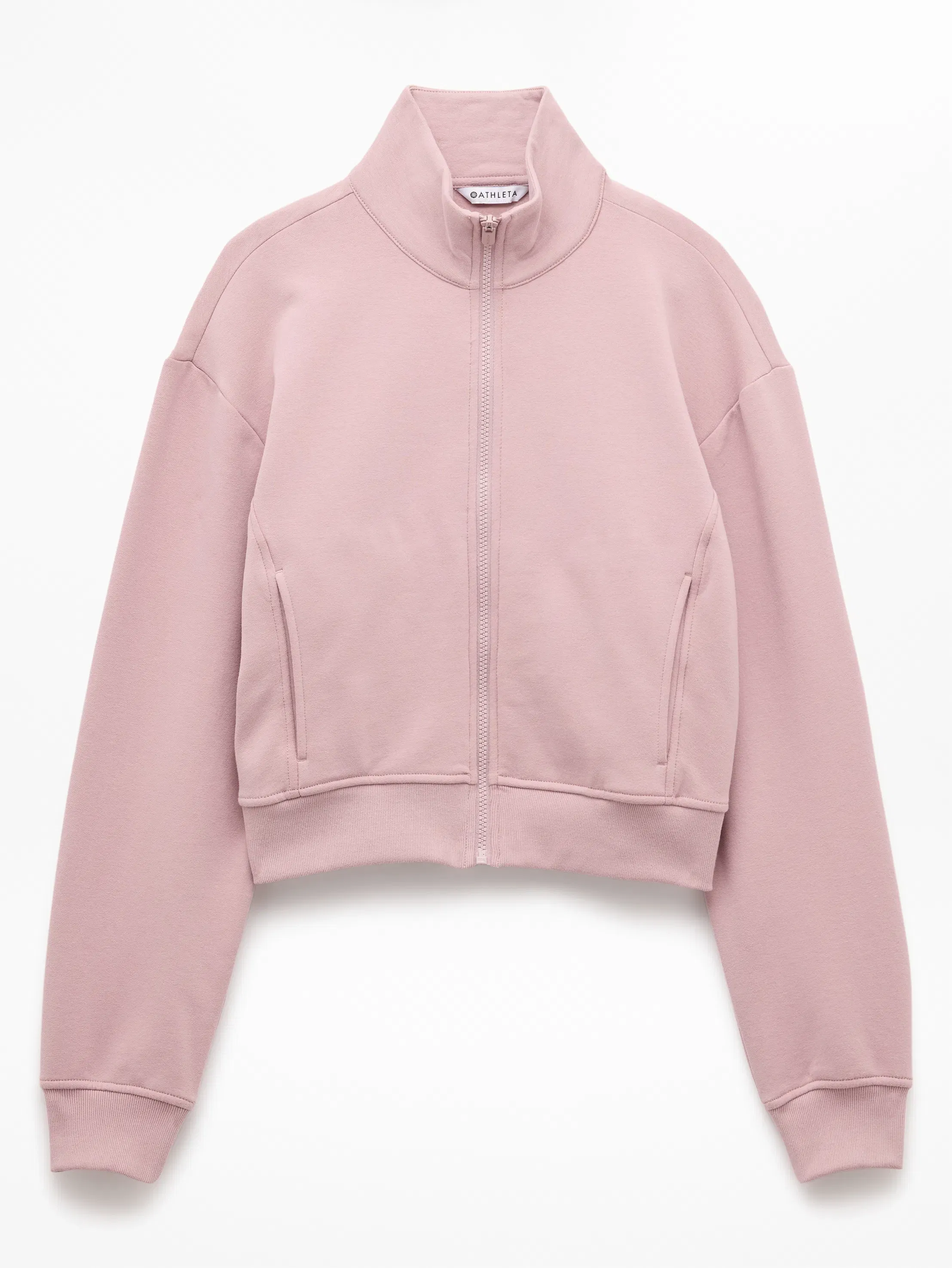Athleta Forever Fleece Track Jacket - Pink (Blush)