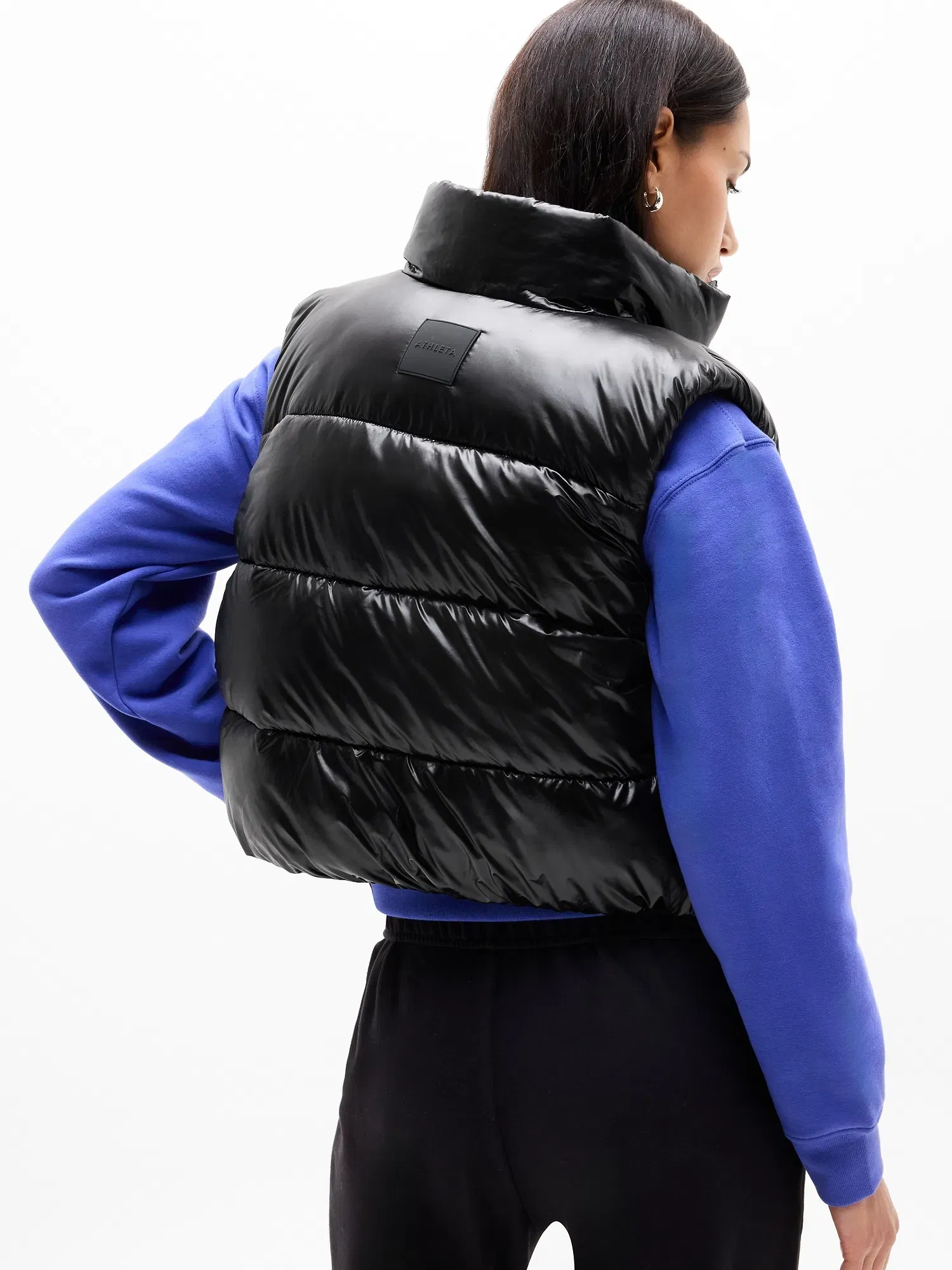 Athleta Halo Puffer Vest - Black (Black)