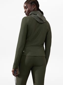 Athleta Interval Jacket - Green (Aspen Olive)