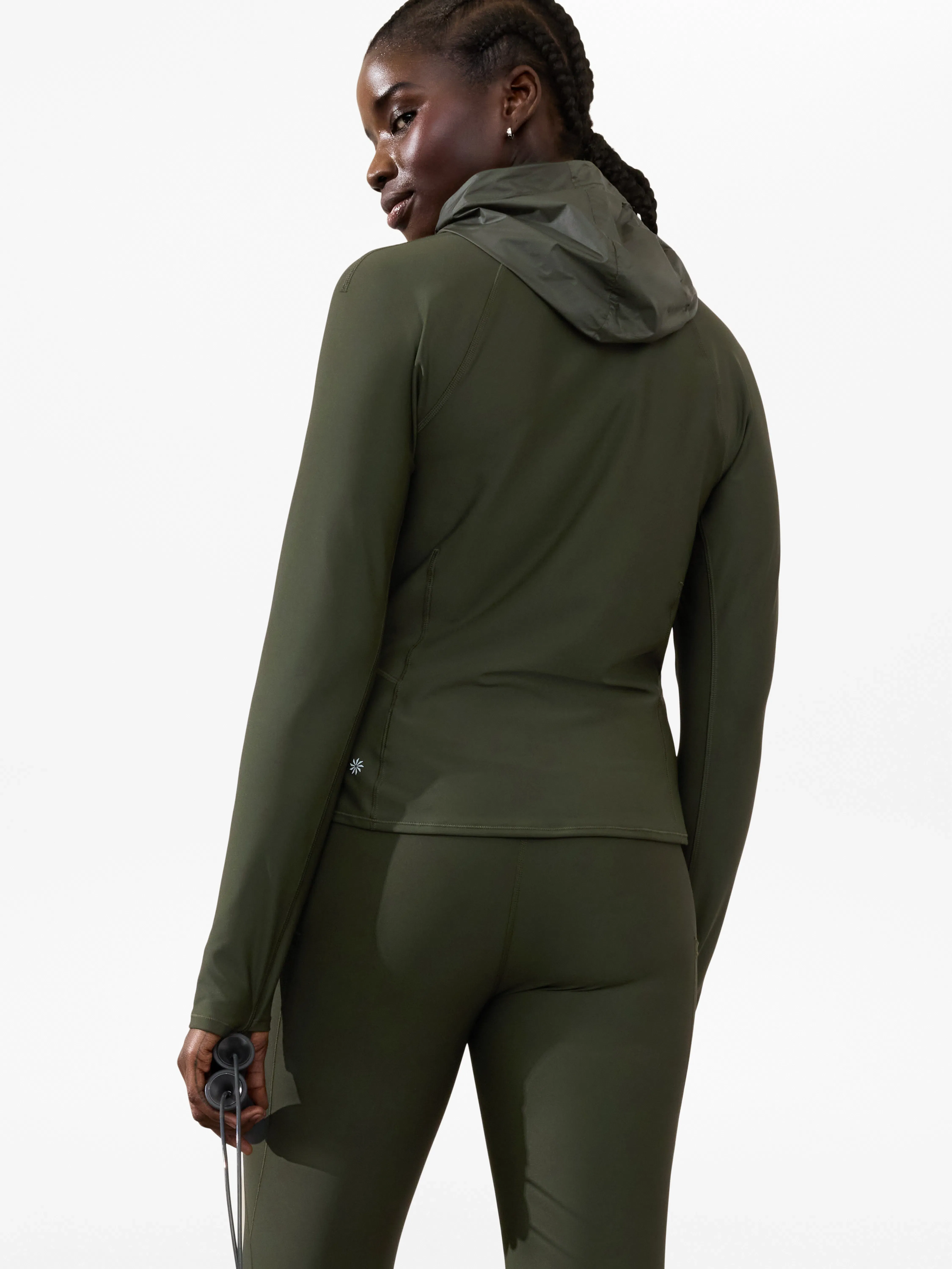 Athleta Interval Jacket - Green (Aspen Olive)
