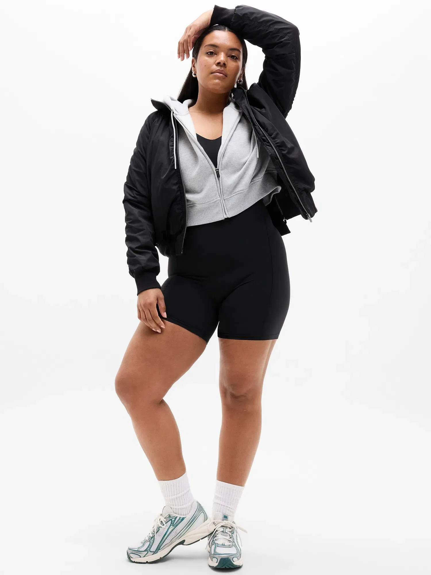 Athleta Jetset Bomber - Black (Black)