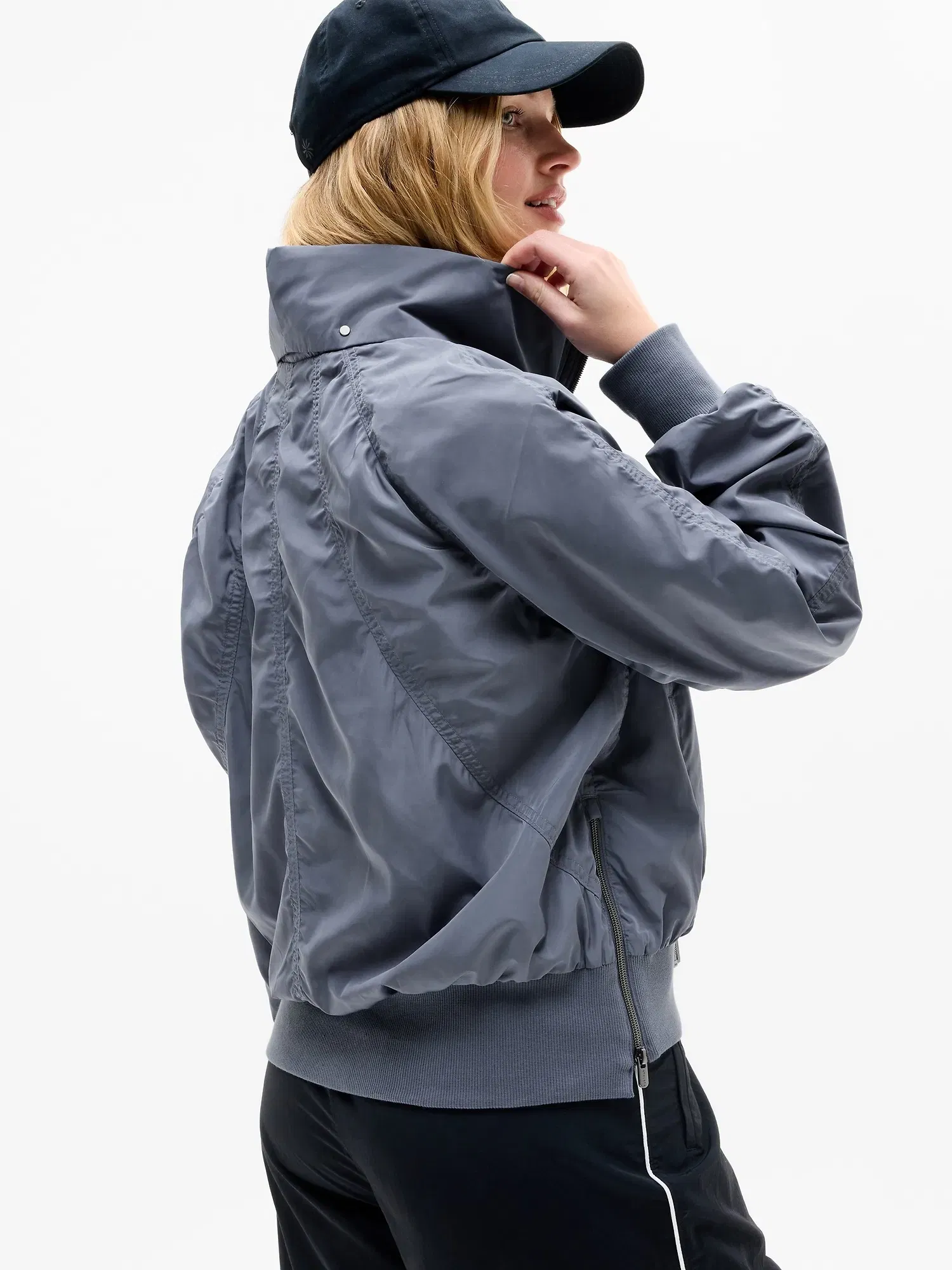 Athleta Jetset Bomber - Gray (Slate)