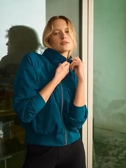 Athleta Jetset Bomber - Green (Coastal Teal)