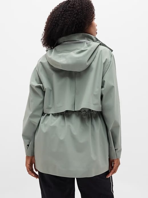 Athleta RainOut Solara Short Trench - Green (Cacti)