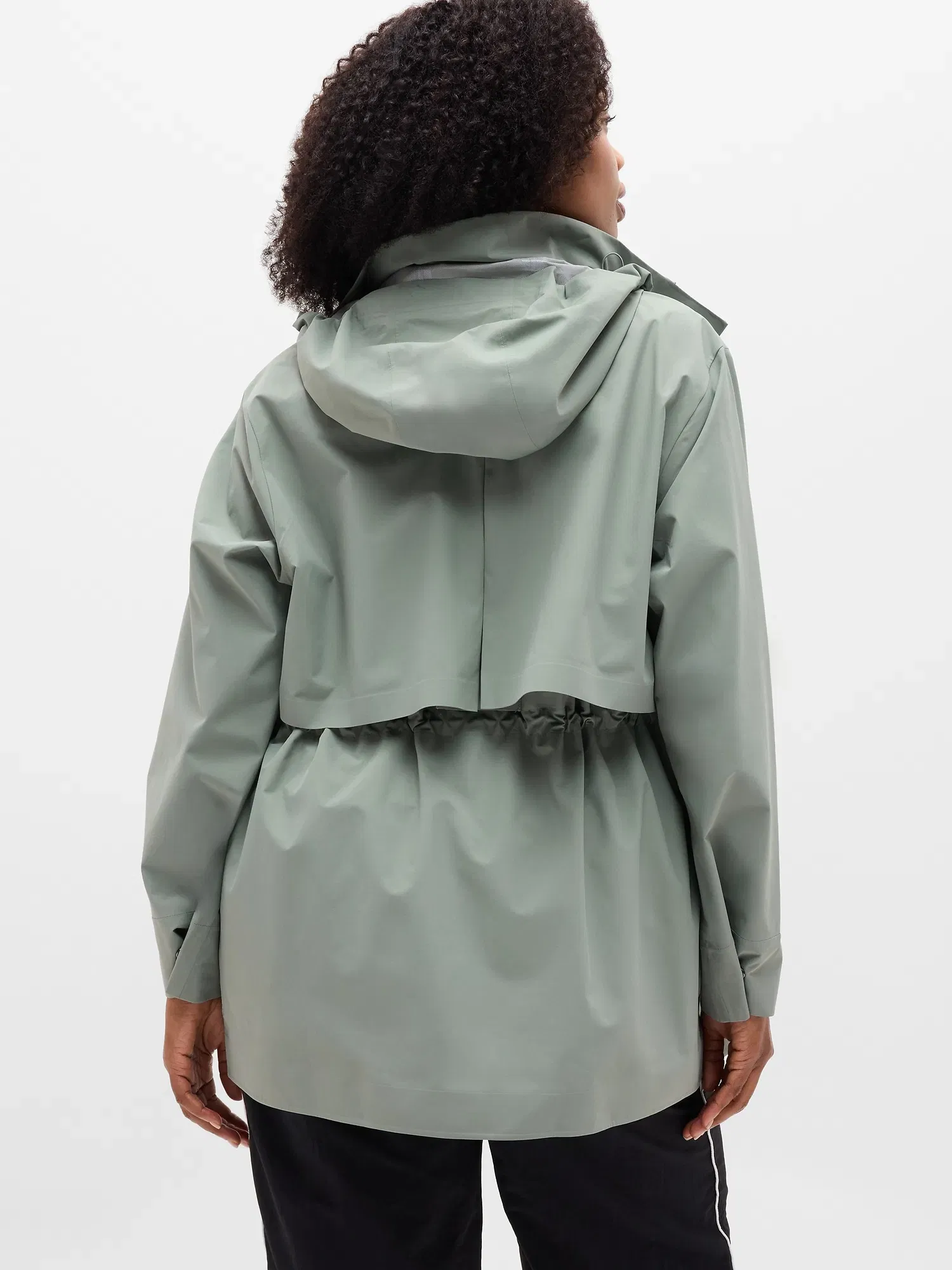 Athleta RainOut Solara Short Trench - Green (Cacti)