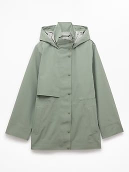 Athleta RainOut Solara Short Trench - Green (Cacti)