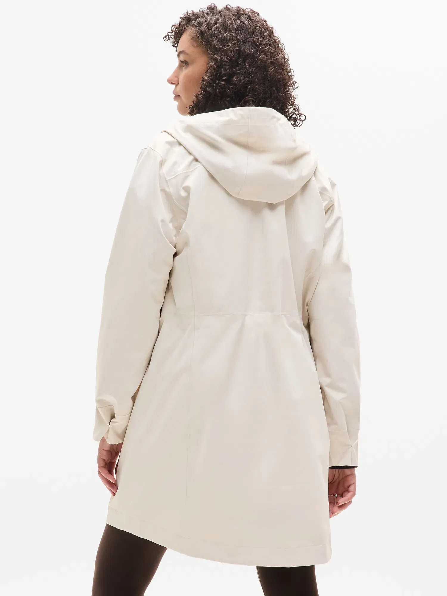 Athleta Rainout Ridge Long Trench - Beige (Bone)