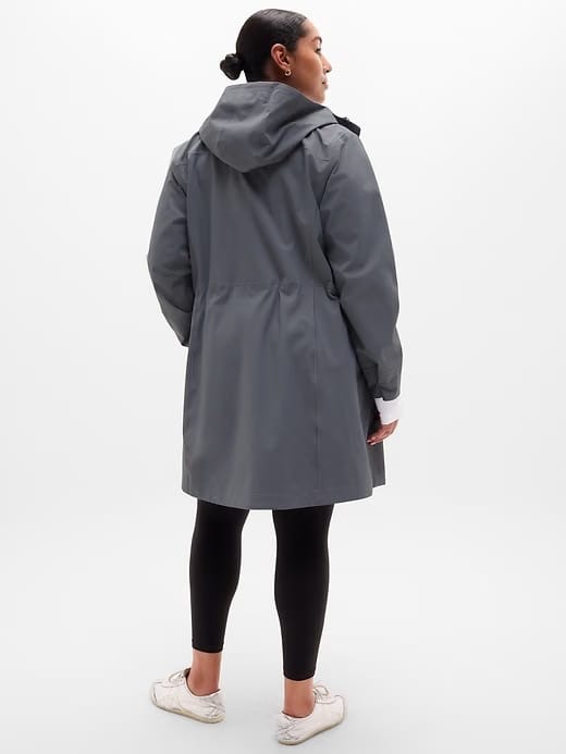Athleta Rainout Ridge Long Trench - Gray (Slate)