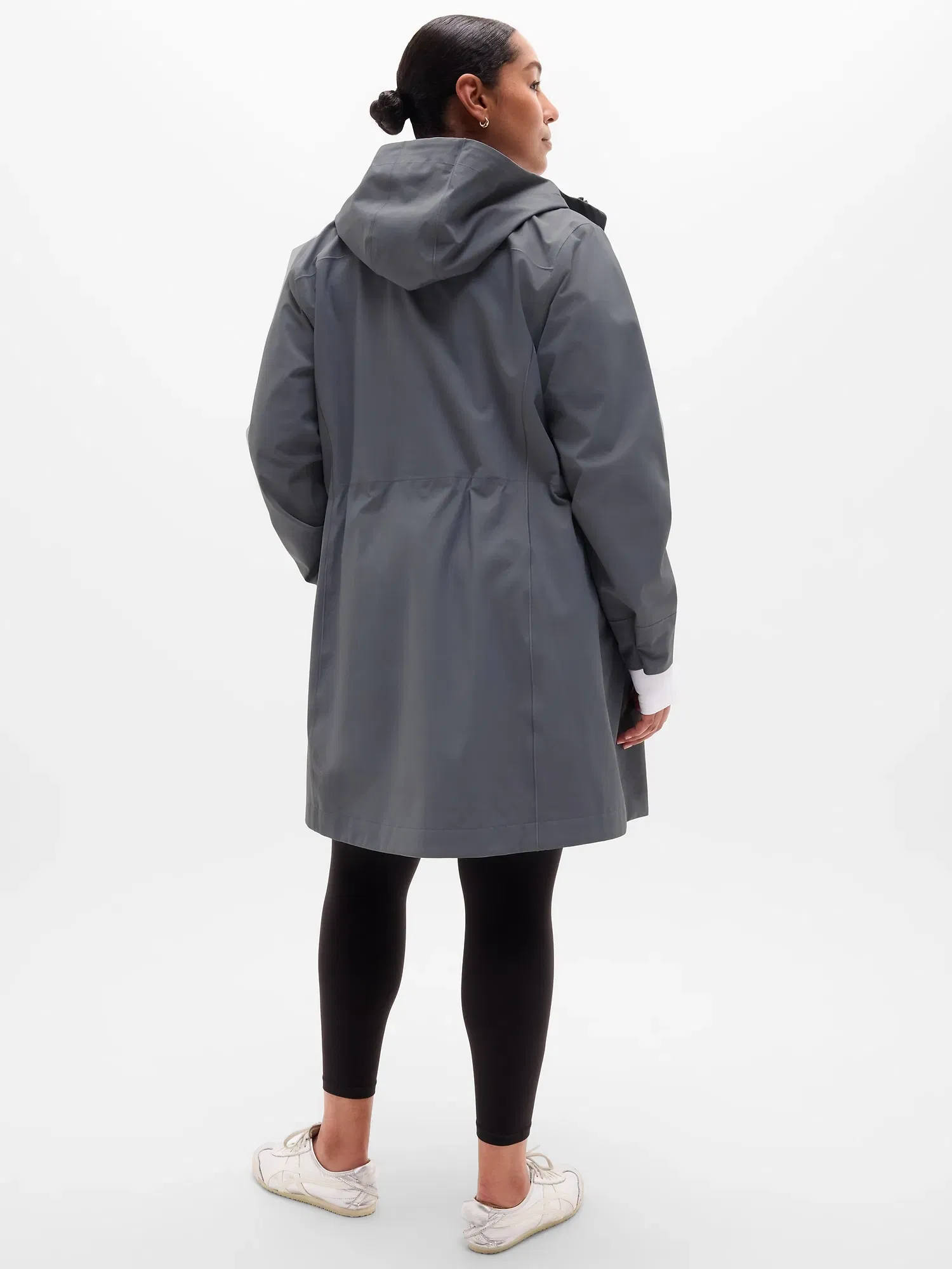 Athleta Rainout Ridge Long Trench - Gray (Slate)