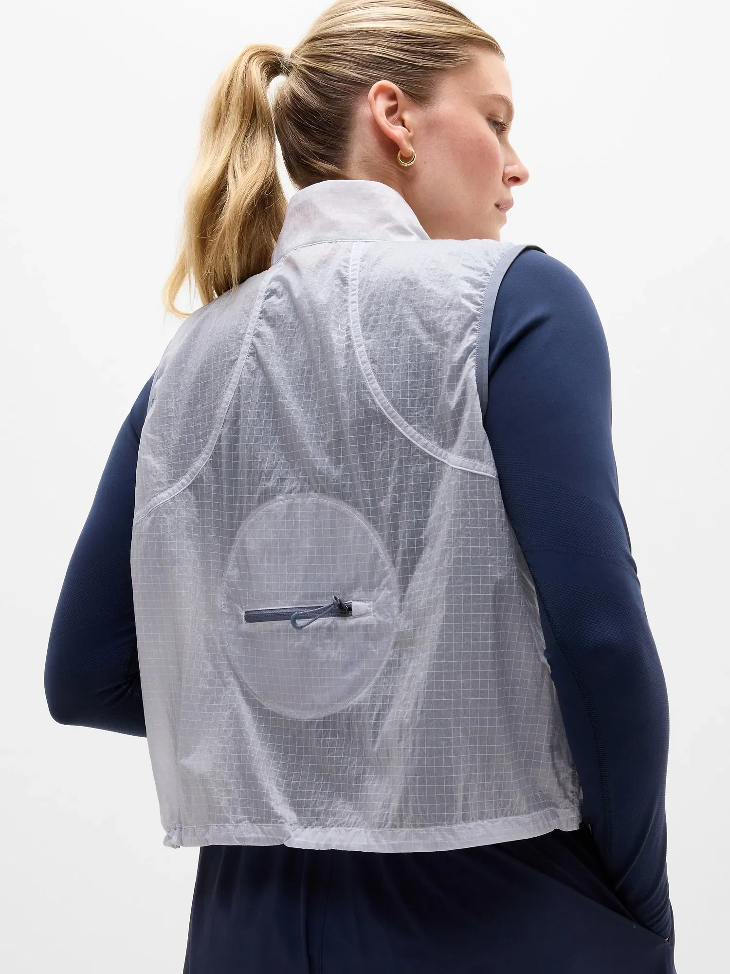 Athleta Run Wild Vest - Blue (Dove)