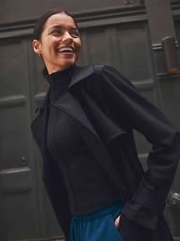 Athleta Salutation Crop Jacket - Black (Black)