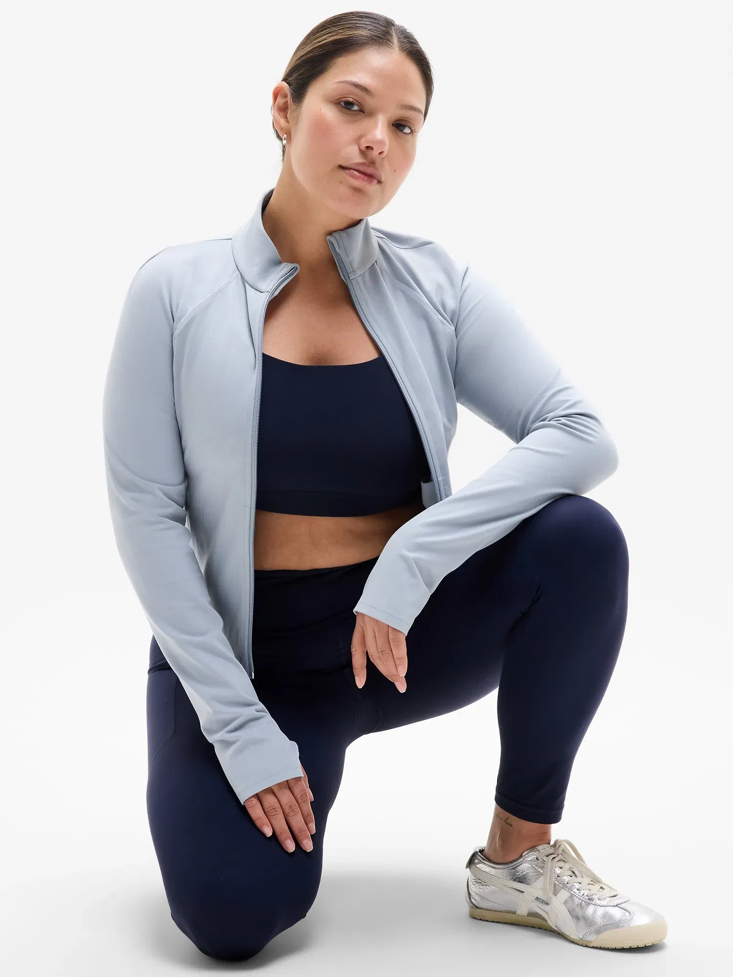 Athleta Salutation Crop Jacket - Blue (Blue Star)