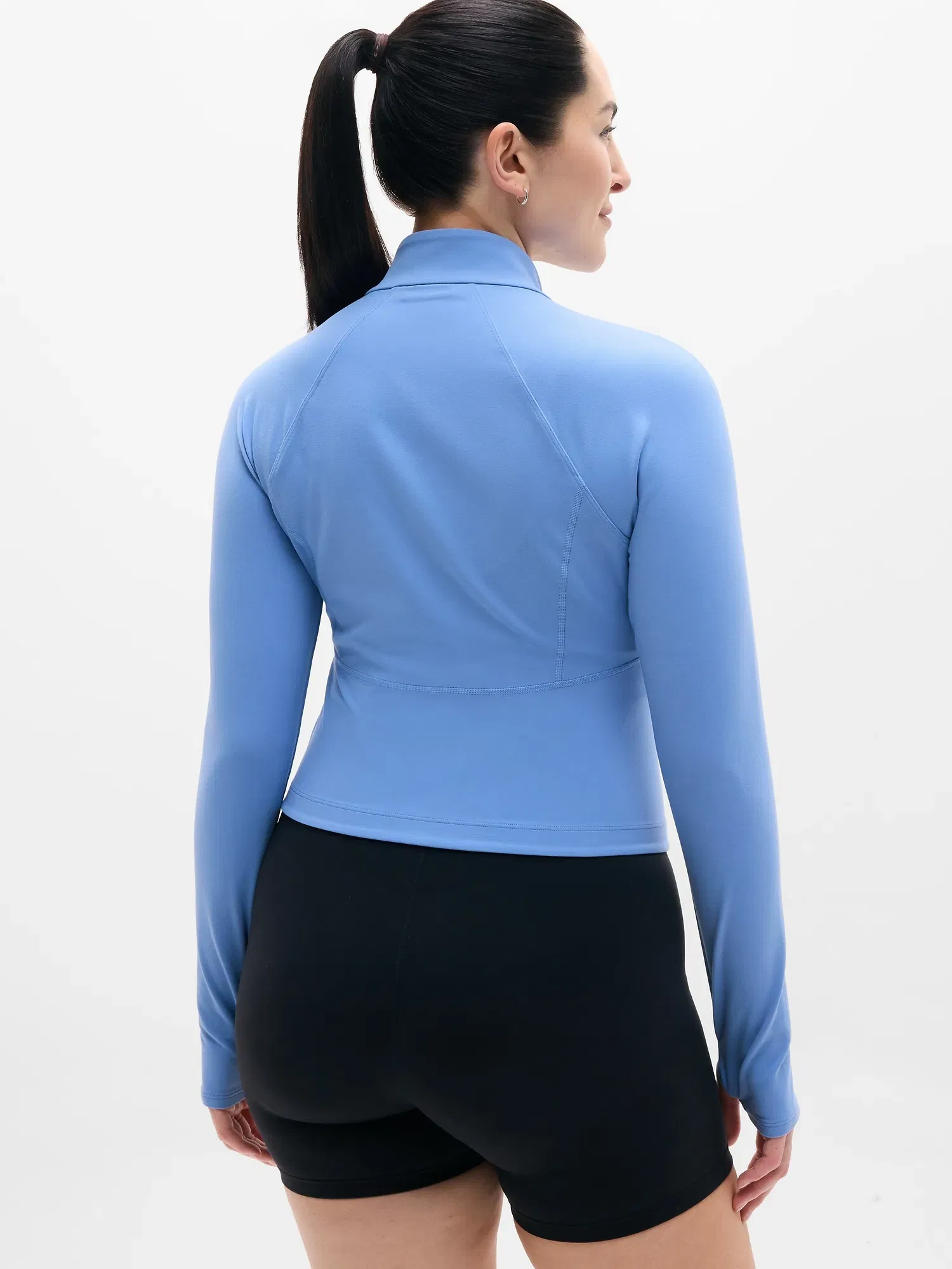 Athleta Salutation Crop Jacket - Blue (Waterfall)