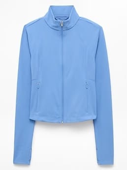 Athleta Salutation Crop Jacket - Blue (Waterfall)