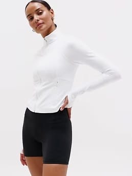 Athleta Salutation Crop Jacket - White (Bright White)