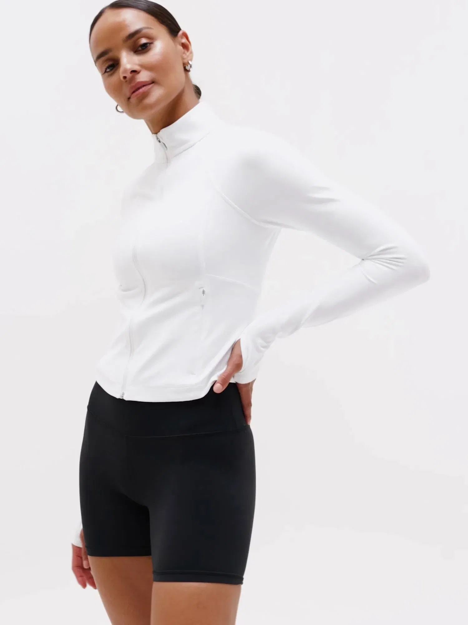 Athleta Salutation Crop Jacket - White (Bright White)