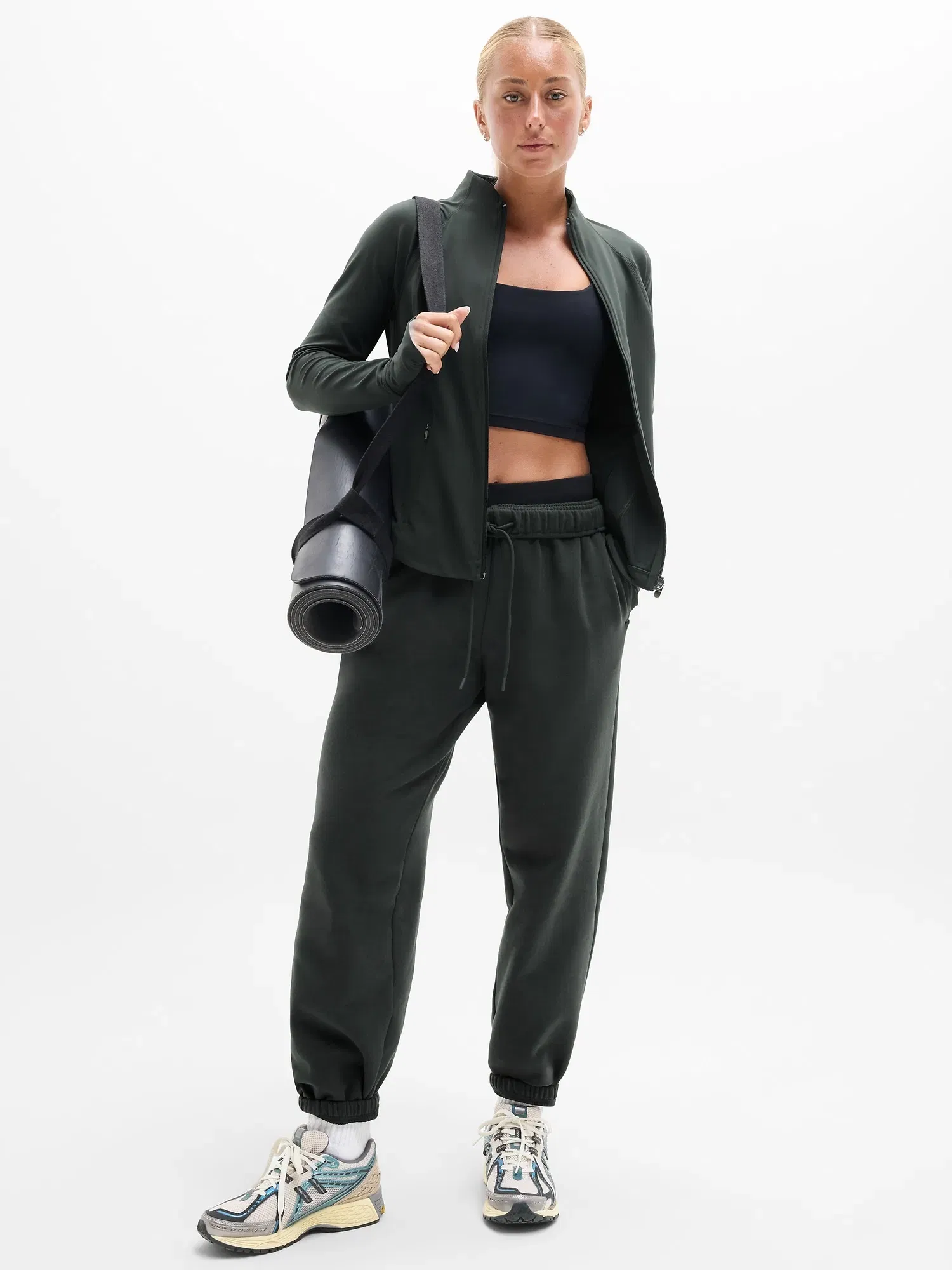 Athleta Salutation Jacket - Green (Elm)