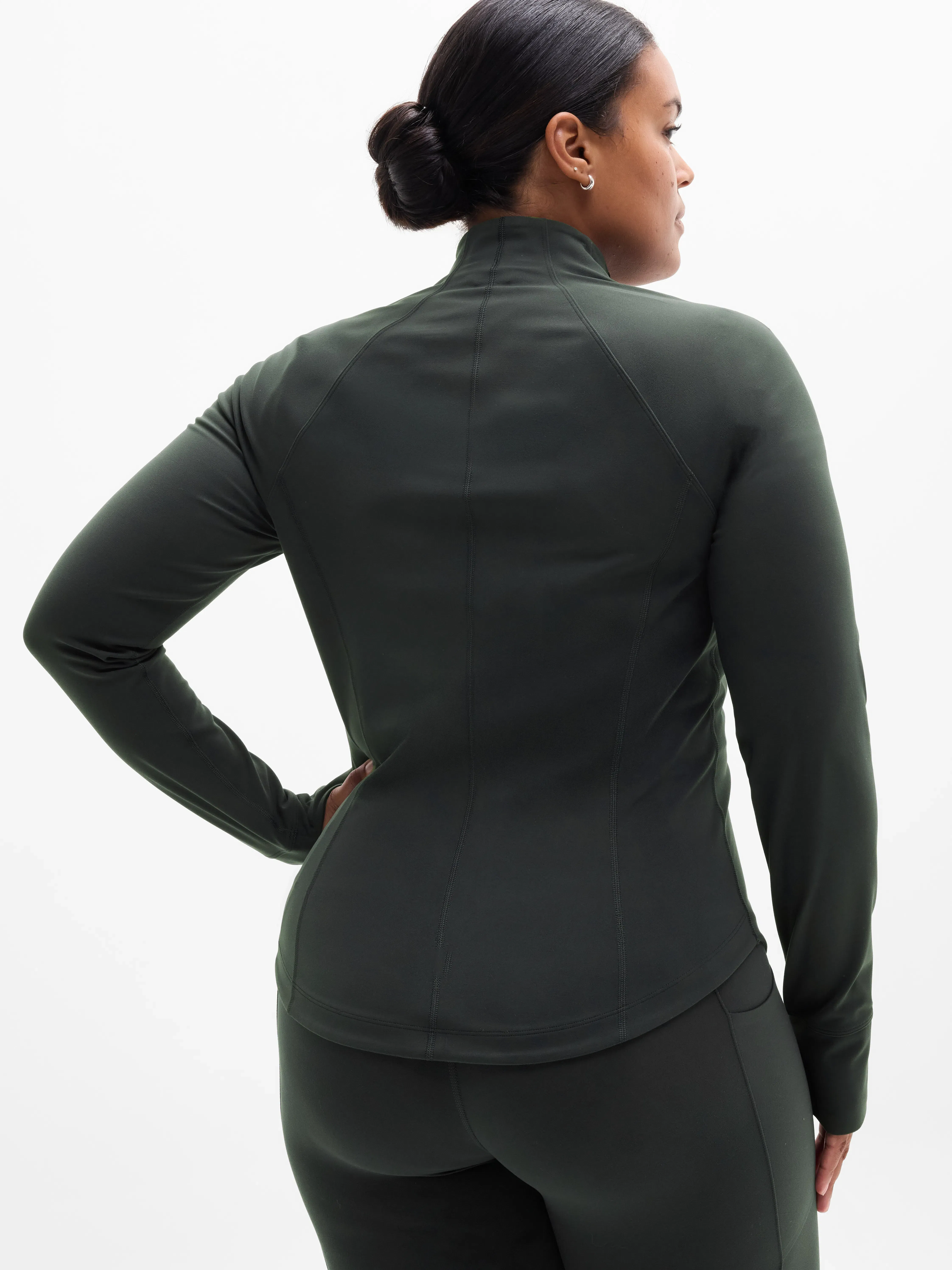 Athleta Salutation Jacket - Green (Elm)