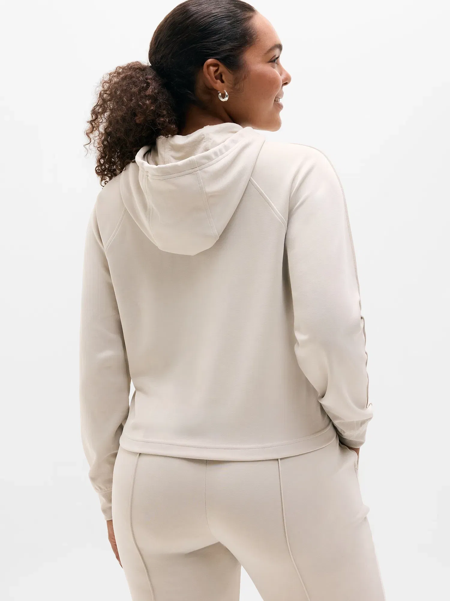 Athleta Seasoft Full Zip - Beige (Zephyr)
