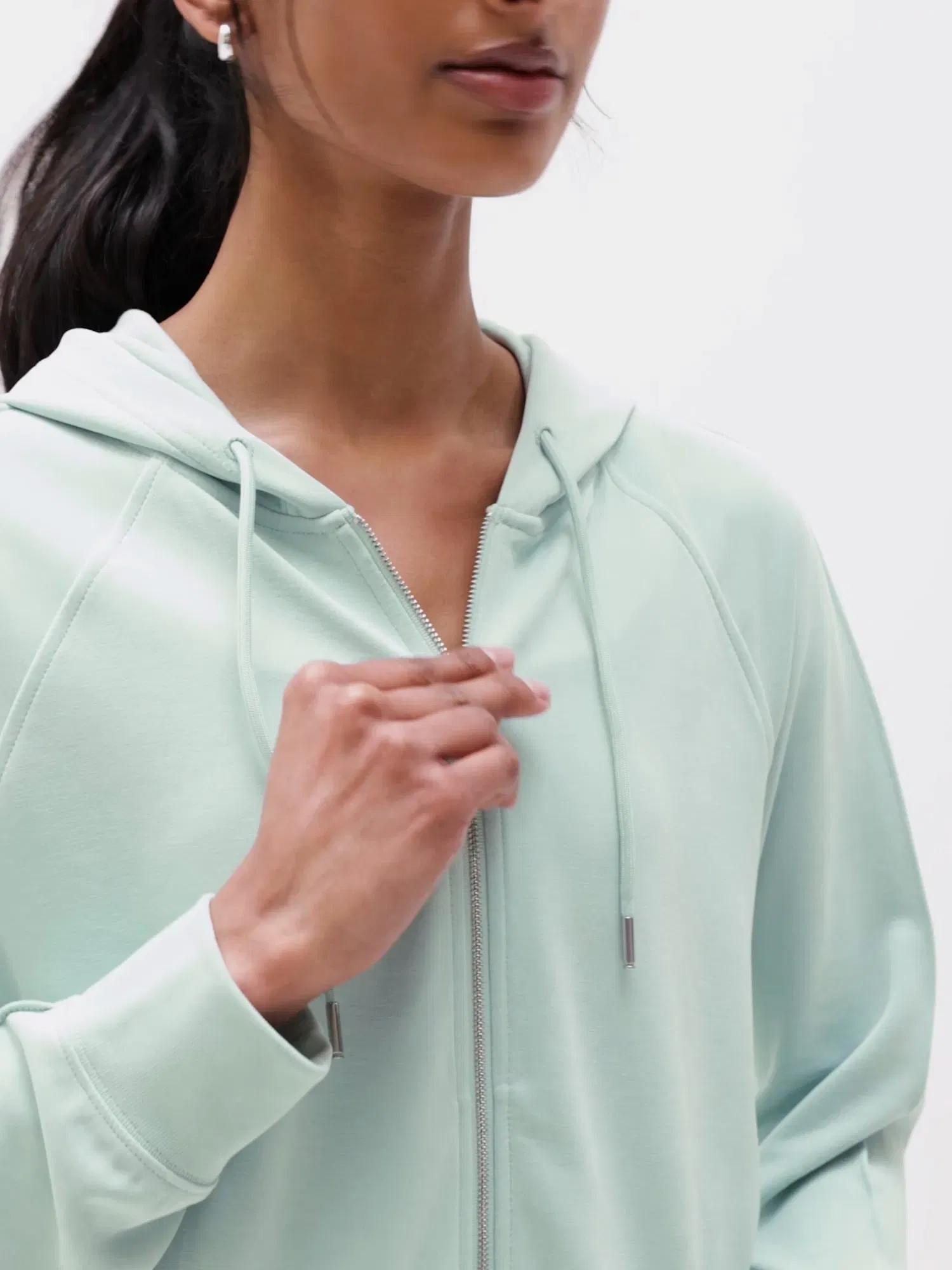 Athleta Seasoft Full Zip - Green (Current)