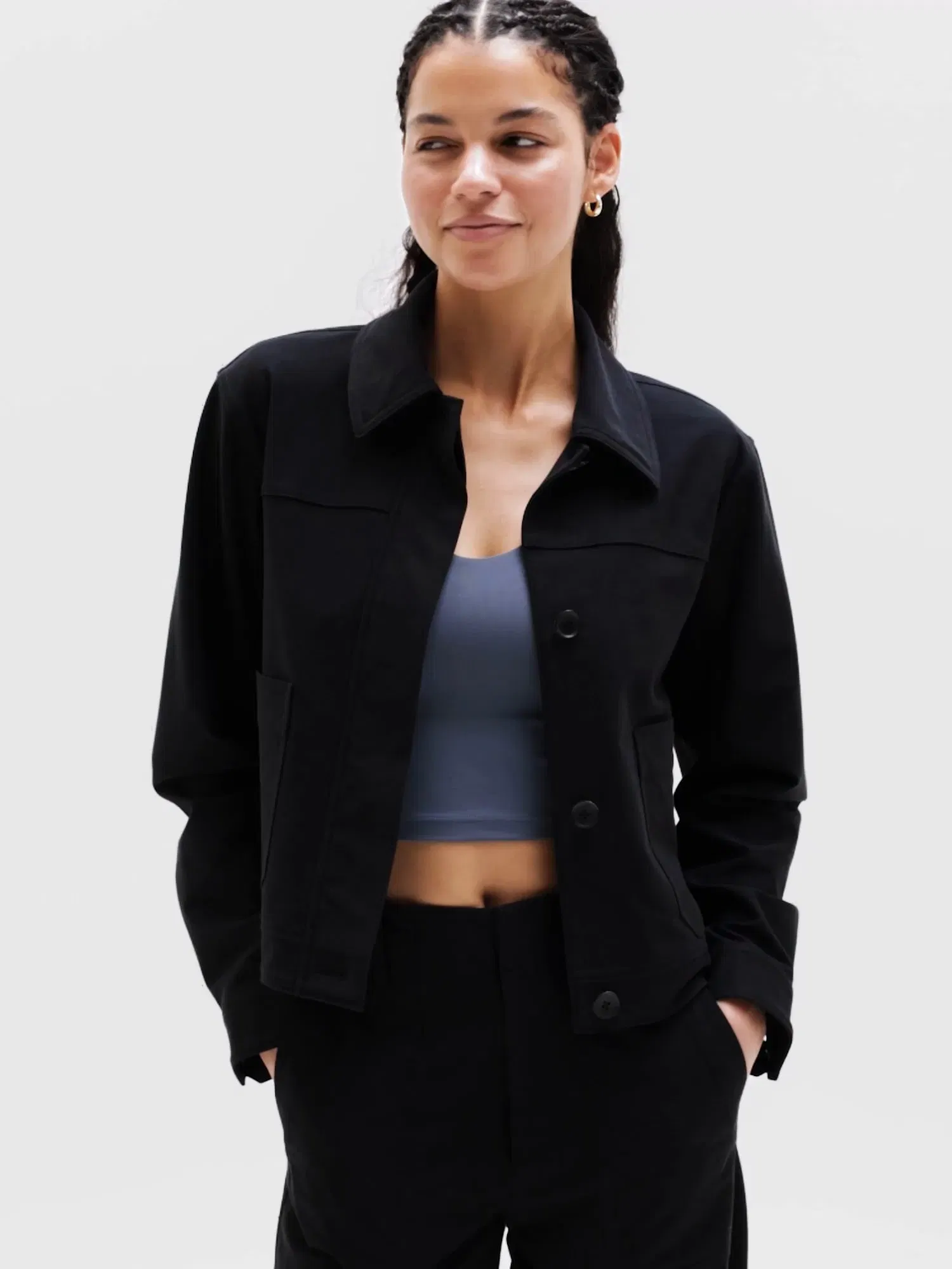 Athleta Skyline Chore Jacket - Black (Black)
