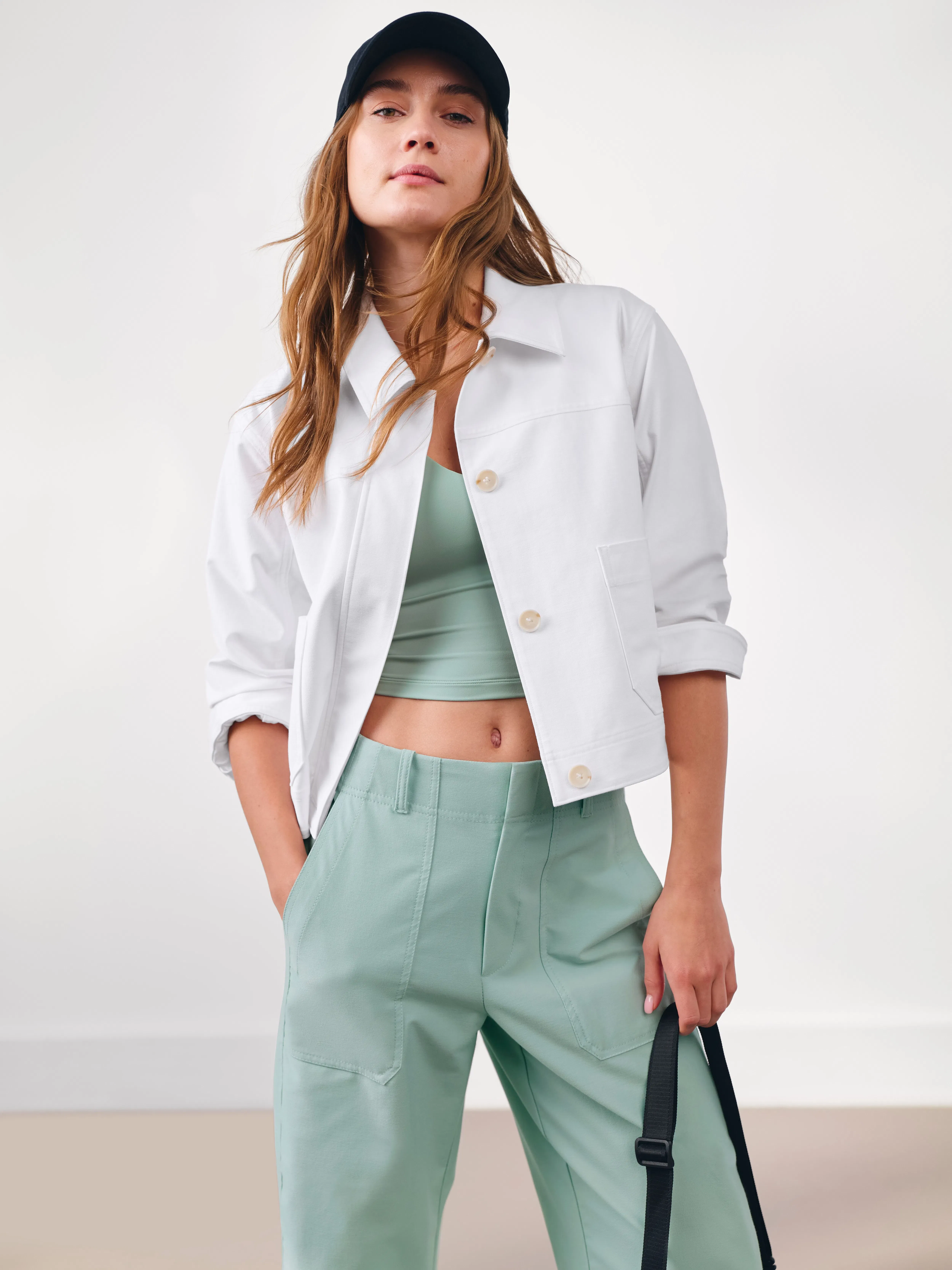 Athleta Skyline Chore Jacket - White (Bright White)