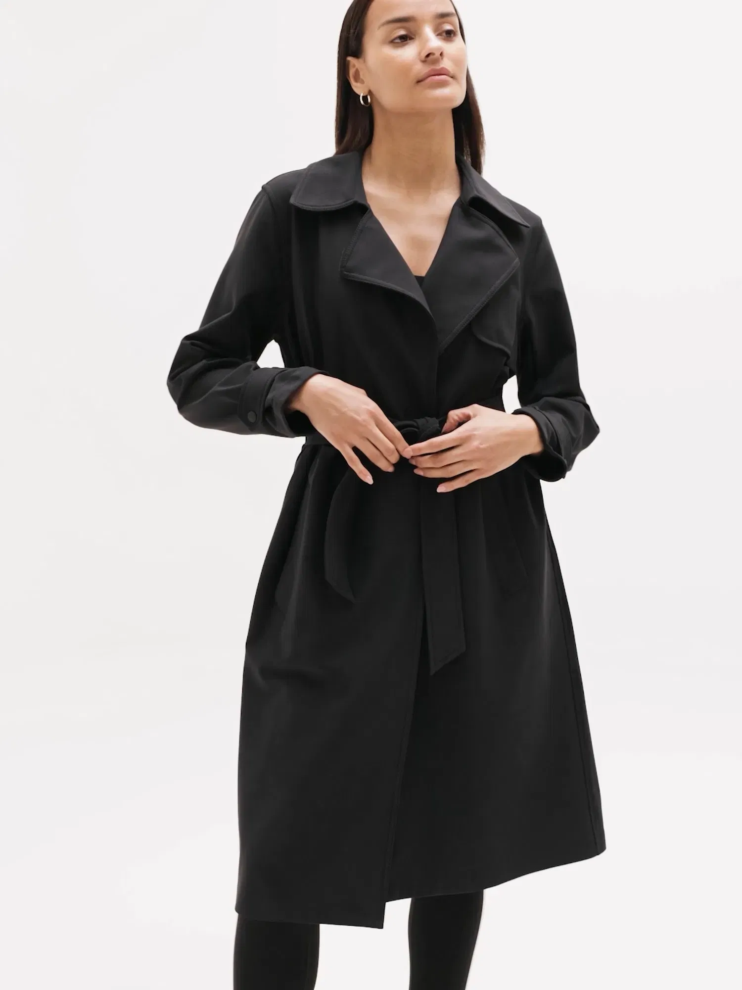 Athleta Stellar Trench - Black (Black)