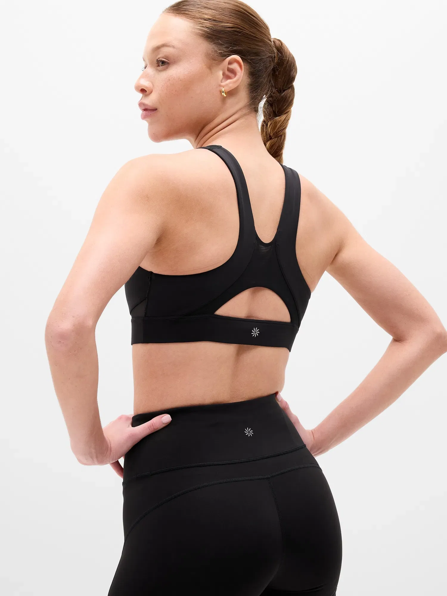 Athleta Interval Mesh Sports Bra A-C - Black (Black) - 844869002