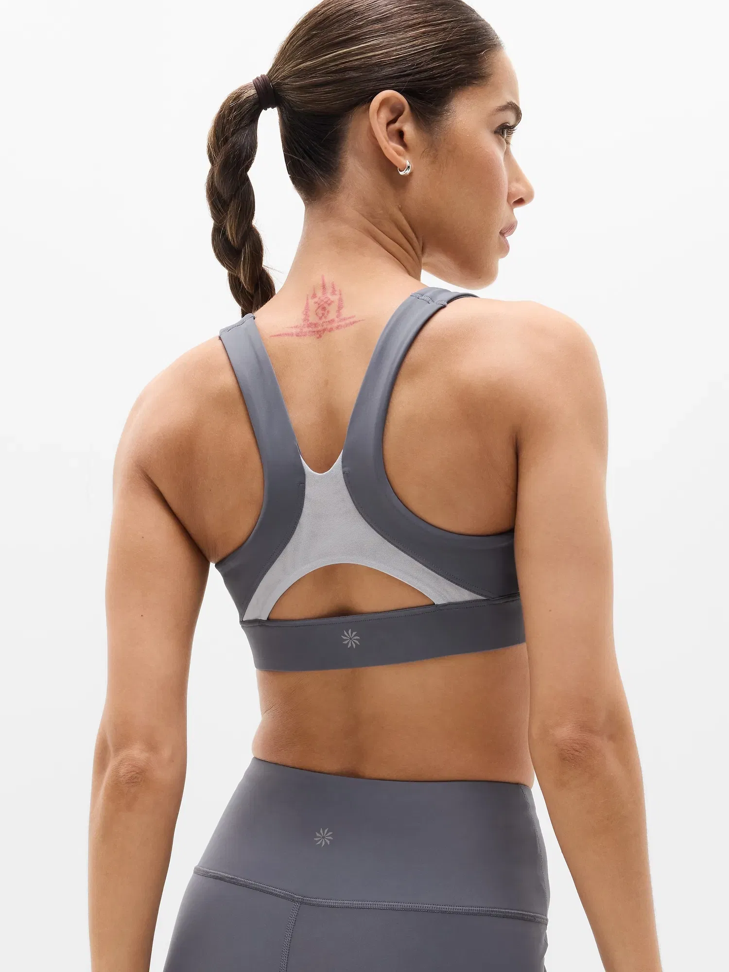 Athleta Interval Mesh Sports Bra A-C - Gray (Slate) - 844868002