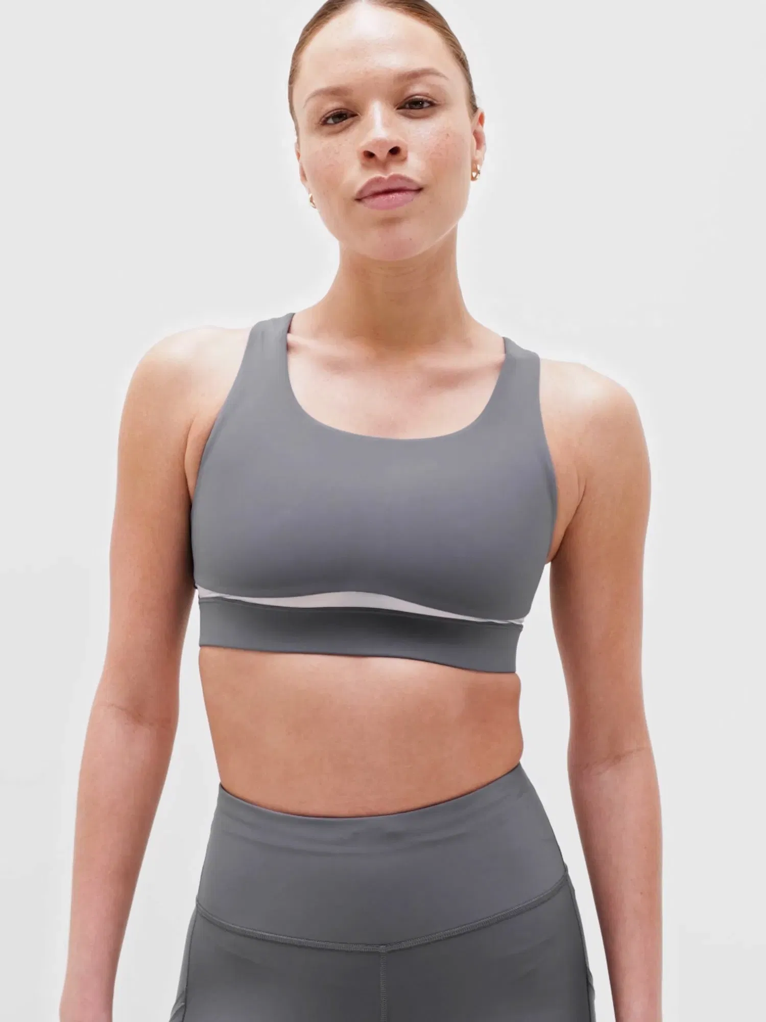 Athleta Interval Mesh Sports Bra A-C - Gray (Slate) - 844869012