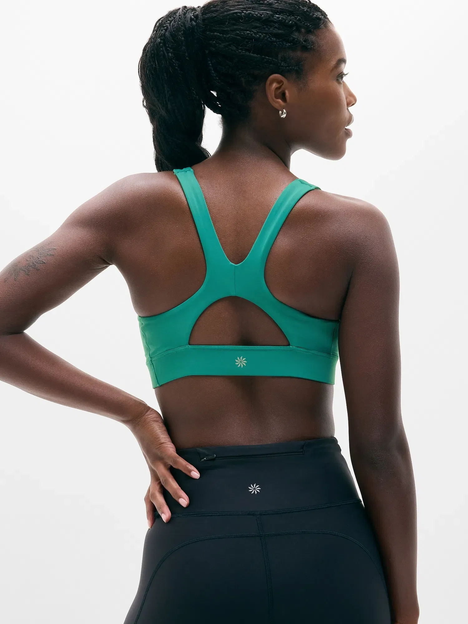Athleta Interval Sports Bra A-C - Green (Alpine) - 413267552