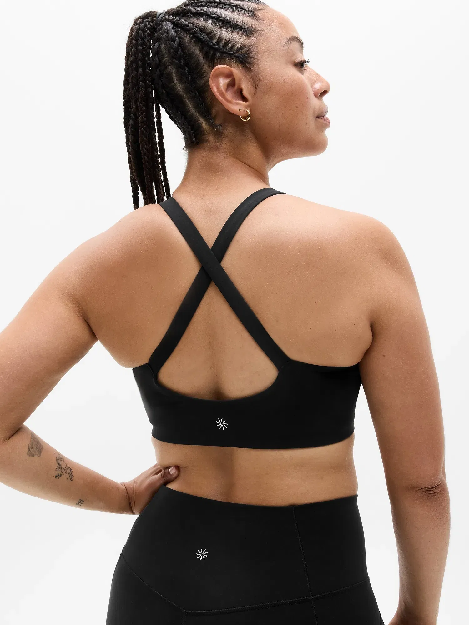 Athleta Perfect Form Longline Bra A-C - Black (Black)