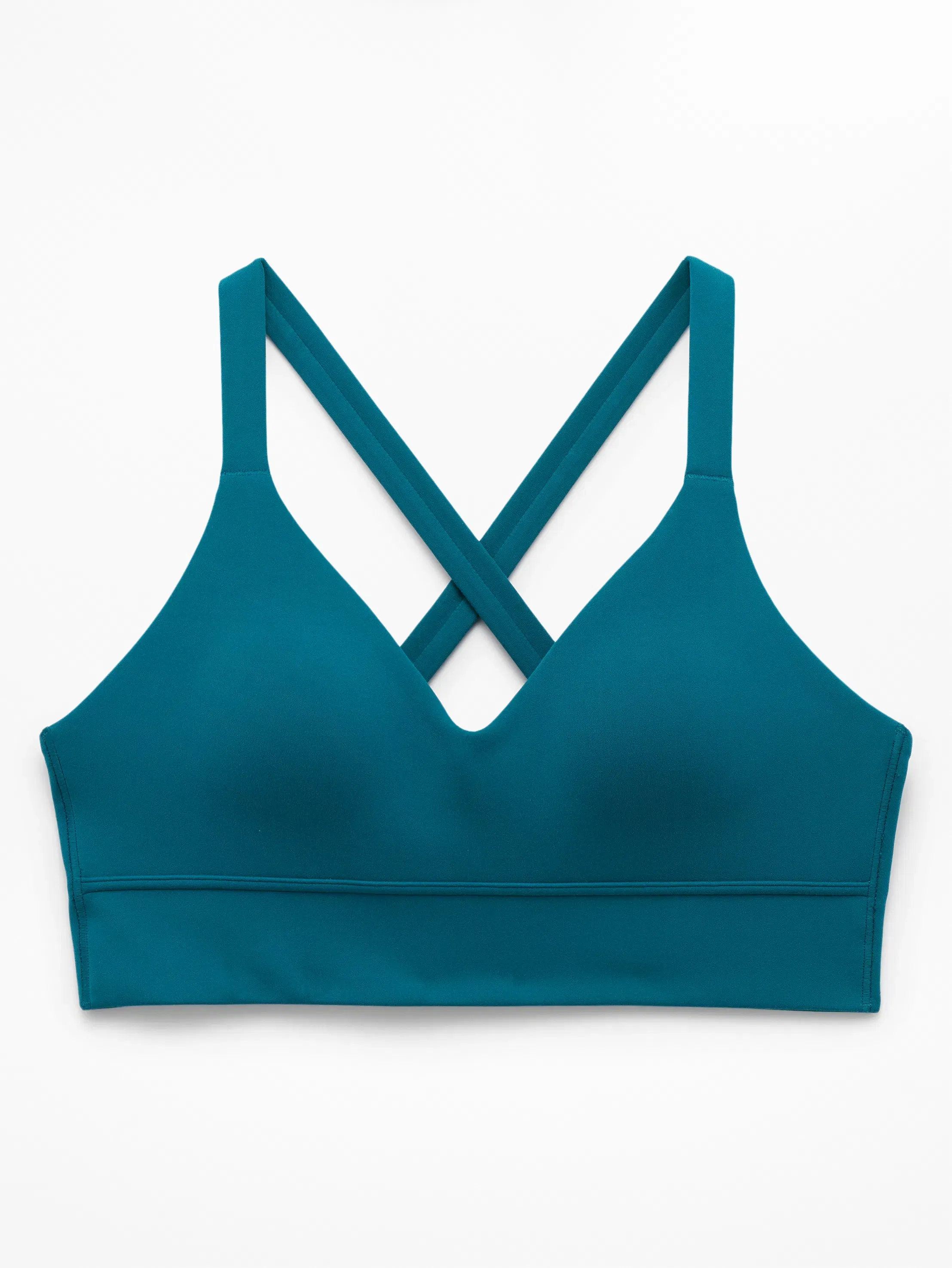 Athleta Perfect Form Longline Bra A-C - Green (Coastal Teal)