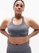 Athleta Speed Run High Support Sports Bra - Gray (Slate)