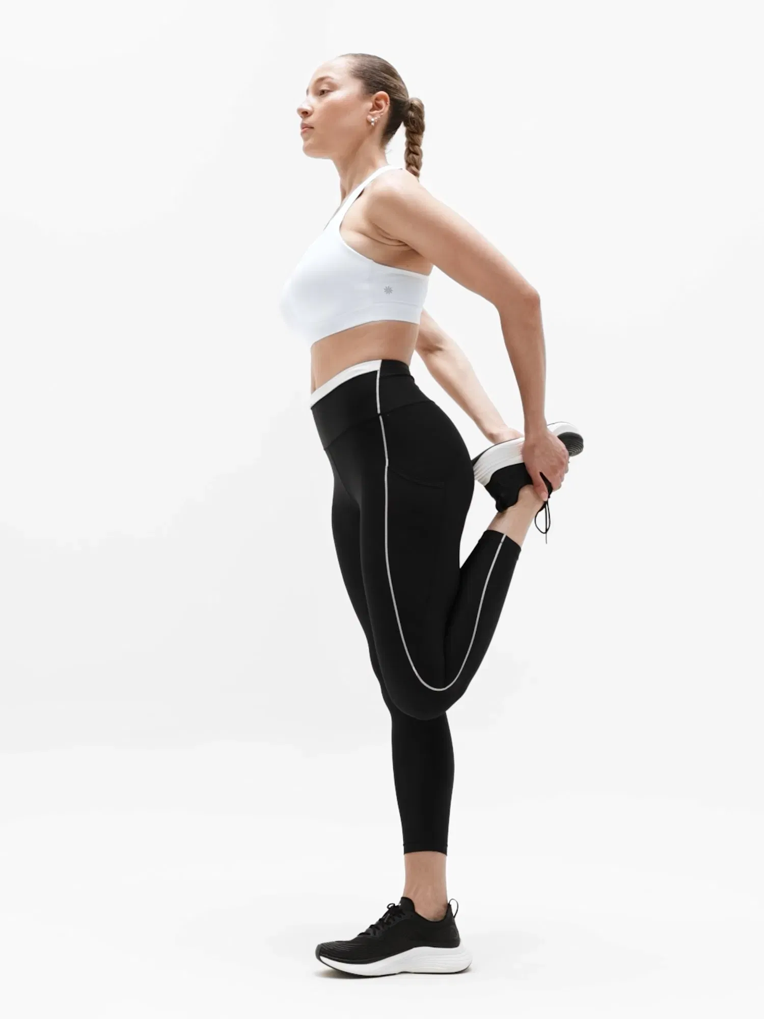 Athleta Speed Run High Support Sports Bra - White (Bright White)