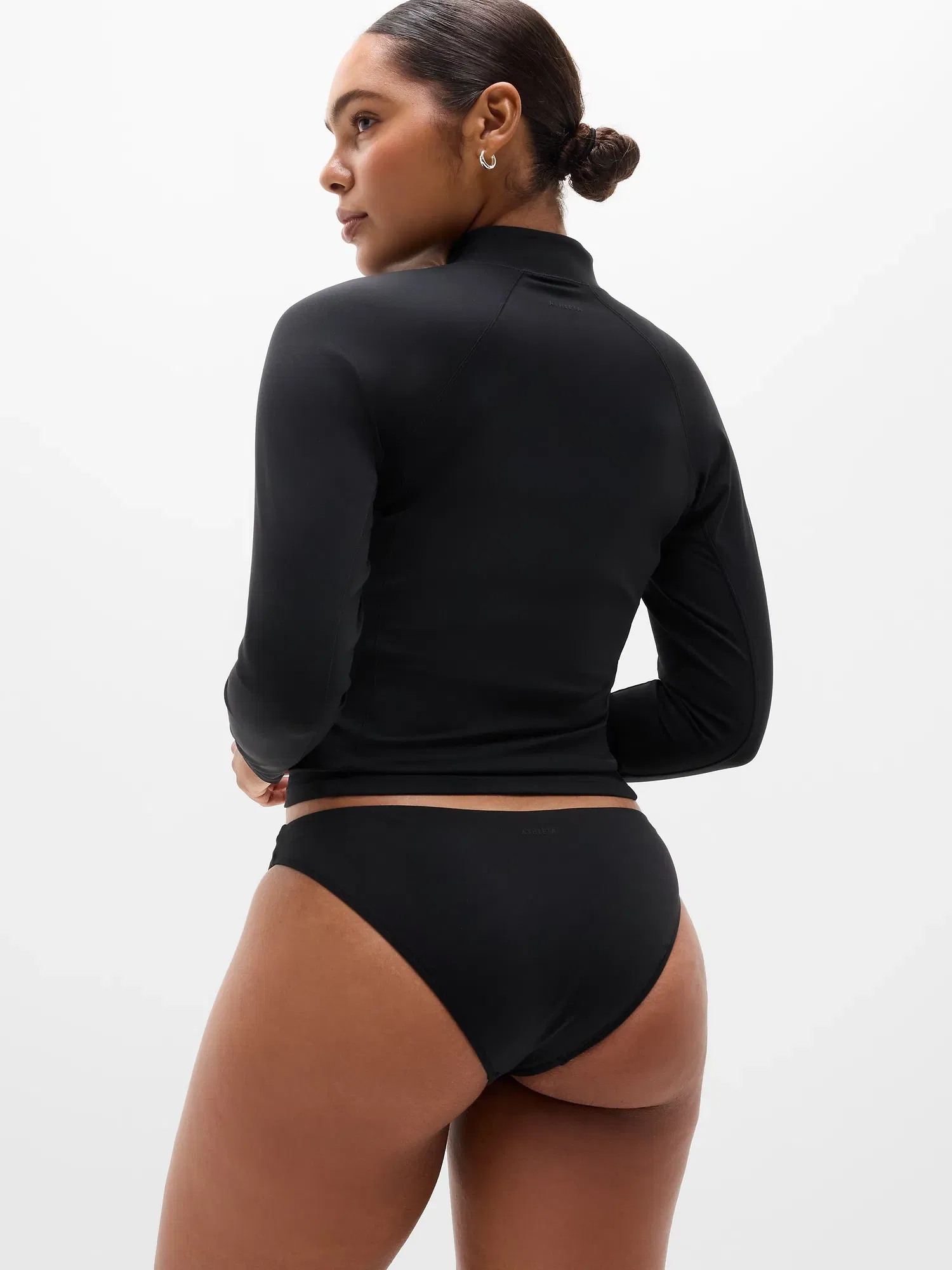Athleta Classic Cheeky Swim Bottom - Black (Black)