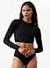 Athleta Crop Rashguard - Black (Black)