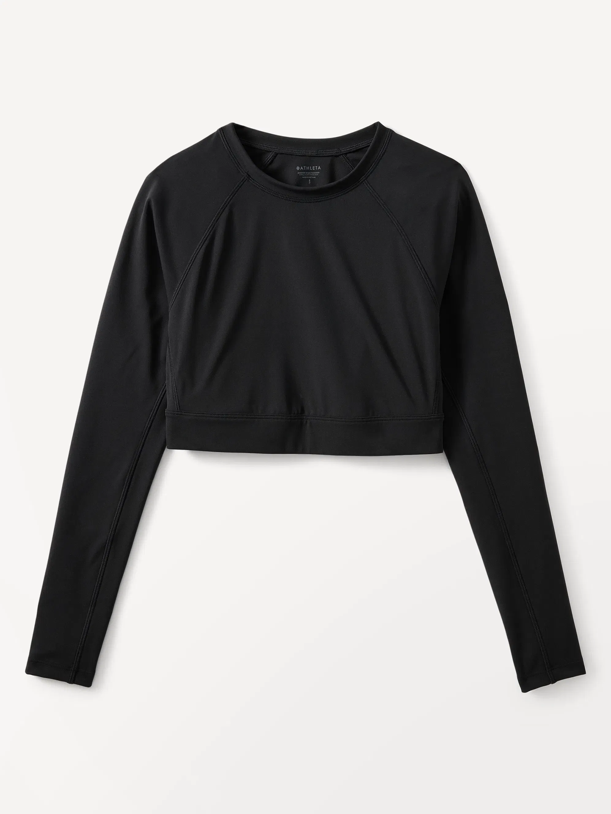 Athleta Crop Rashguard - Black (Black)