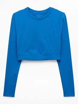 Athleta Crop Rashguard - Blue (Breaker)