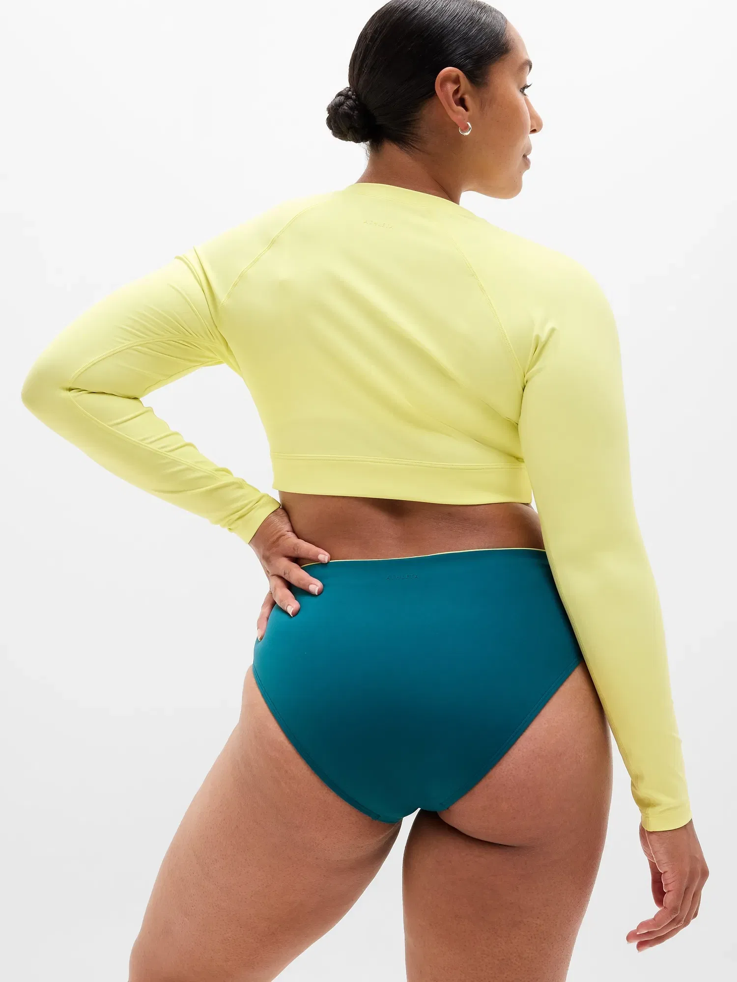 Athleta Crop Rashguard - Yellow (Spark)