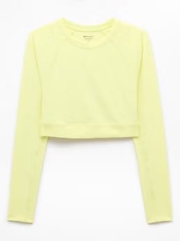 Athleta Crop Rashguard - Yellow (Spark)
